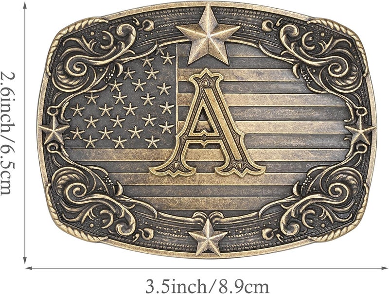 Flipslo Store Western Belt Buckle for Men Women Initial Letter A to Z Cowboy Belt Buckle Texas Buckle hebillas vaqueras para hombre - Image 2